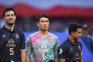 Buriram, Tayland-Mar13.2019: Siwarak Ted sungnoen defin oyuncusu AFC2019 yılında defin utdları arasında Buriram Stadyumu 'nda Jeonbuk hyundai' ye karşı bir harekat düzenledi.