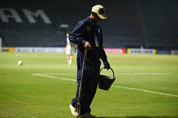 Buriram Tailândia Mar13 2019 Funcionários Terreno Ação Durante Afc2019 Entre — Fotografia de Stock