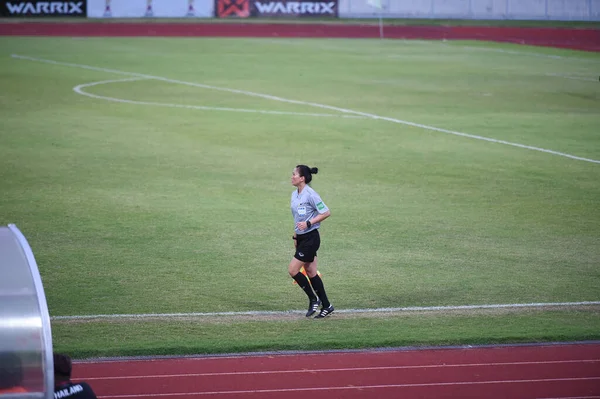 Bangkok Tailândia 17Aug2019 Assistente Truong Thi Trinh Árbitro Fifa Ação — Fotografia de Stock