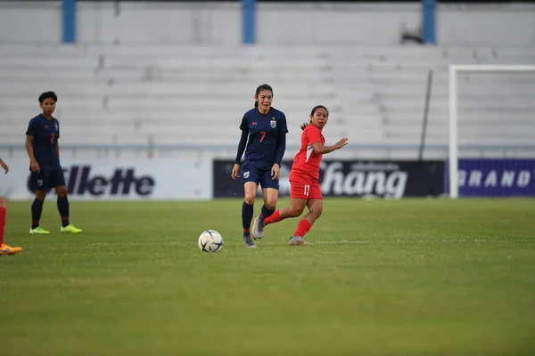 Bangkok Thailand 17Aug2019 Silawan Intamee Jogador Thanabol Ação Durante Aff — Fotografia de Stock