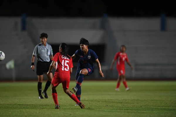 Bangkok Thailand 17Aug2019 Khwanrudi Saengchan Spelare Thailand Aktion Aff Mellan — Stockfoto