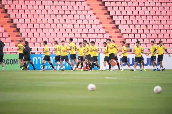 Bangkok Tailândia 16Nov2018 Jogador Tailândia Ação Durante Dia Treinamento Copa — Fotografia de Stock