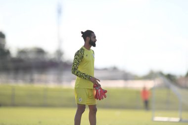Buriram-Tayland-7Jun2019: Tayland maçından önce Chang antrenman sahasında, defin, Tayland