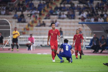 Bangkok-Tayland-17NOV2018: AFF Suzuki Kupası 2018 sırasında Endonezya 'ya karşı ulusal stadyum, Tayland