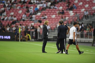 Kallang-singapore-21-jul2019: Pavel Nedved Juventus Başkan Yardımcısı, Juventus Ulusal Stadyumu, Singapur 'daki Juventus 2-3 mahmuzları arasındaki çatışmada