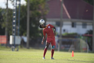 Buriram-Tayland-7Jun2019: Tayland maçından önce Chang antrenman sahasında, defin, Tayland