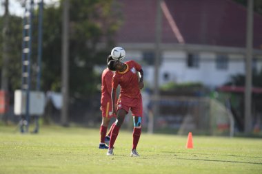 Buriram-Tayland-7Jun2019: Tayland maçından önce Chang antrenman sahasında, defin, Tayland