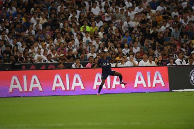 Kallang, Singapur - 21 Temmuz 2019: Kyle Walker-Peter, Tottenham Hotspur oyuncusu Juventus ile Singapur Ulusal Stadyumu arasındaki buzul 2019 savaşında