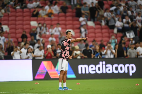 Kallang Singapur Juli 2019 Cristiano Ronaldo Spieler Von Juventus Aktion — Stockfoto