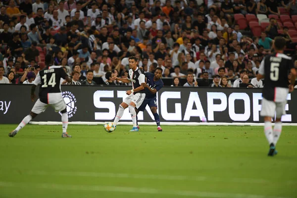 Kallang Singapur Temmuz 2019 Ulusal Stadyum Singapur Juventus Mahmuz Arasındaki — Stok fotoğraf