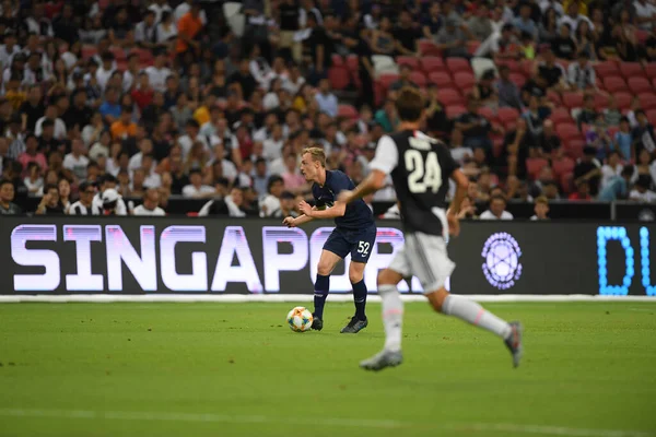 Kallang シンガポール 2019年7月21日 Oliver Skipp Player Tottenham Hotspar Action Icc2019年7月から7月の間にシンガポールの国立競技場で開催される — ストック写真