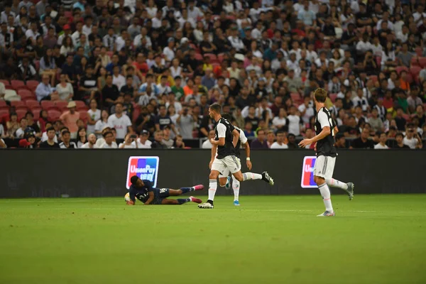 Kallang Singapore Juli 2019 Cristiano Ronaldo Spelare Juventus Aktion Icc — Stockfoto