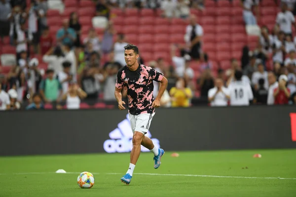 Kallang Singapur Julio 2019 Cristiano Ronaldo Jugador Juventus Acción Durante —  Fotos de Stock