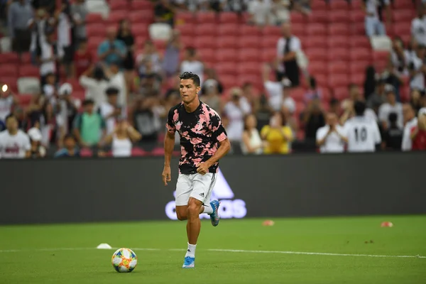 Kallang Singapur Lipca 2019 Cristiano Ronaldo Gracz Juventus Akcji Podczas — Zdjęcie stockowe