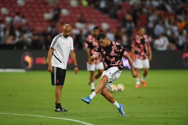 Kallang Singapour Juillet 2019 Cristiano Ronaldo Joueur Juventus Action Pendant — Photo