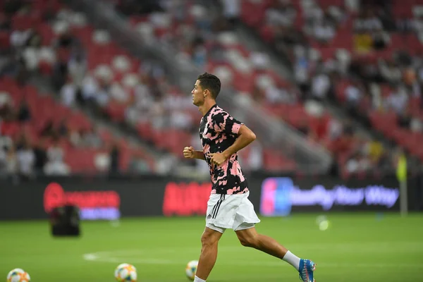 Kallang Singapur Julio 2019 Cristiano Ronaldo Jugador Juventus Acción Durante — Foto de Stock