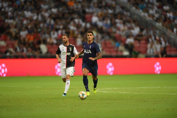 Kallang Singapura Julho 2019 Erik Lamela Jogador Tottenham Hotspur Ação — Fotografia de Stock