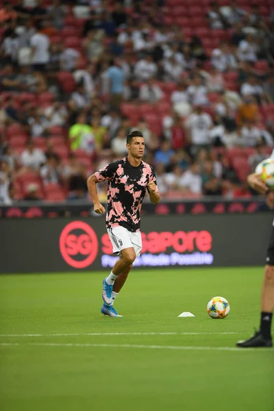 Kallang Singapore July 2019 Cristiano Ronaldo Player Juventus Action Icc — Stock Photo, Image