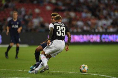 Kallang, Singapur - 21 Temmuz 2019: Dele Alli # 20 Tottenham hotspur oyuncusu, Juventus ve Hotspur arasında Singapur 'daki ulusal stadyumda 2019 yılındaki eylemde