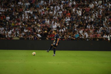 Kallang, Singapur - 21 Temmuz 2019: Anthony Georgiou # 42 Tottenham hotspur oyuncusu 2019 yılında Juventus ve Tottenham Hotspur arasında ulusal stadyumda görev yaptı.