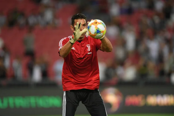 Kallang Singapur Julio 2019 Gianluigi Buffon Jugador Juventus Acción Durante — Foto de Stock