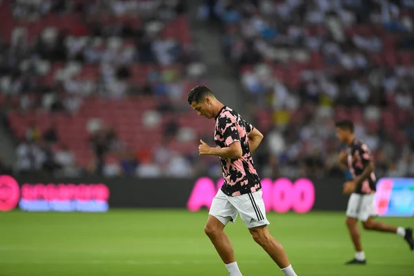 Kallang Singapur Července 2019 Cristiano Ronaldo Juventus Akci Během Icc — Stock fotografie