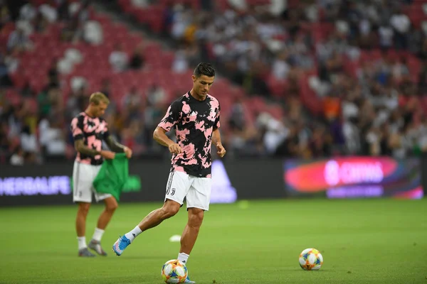 Kallang Singapur Července 2019 Cristiano Ronaldo Juventus Akci Během Icc — Stock fotografie