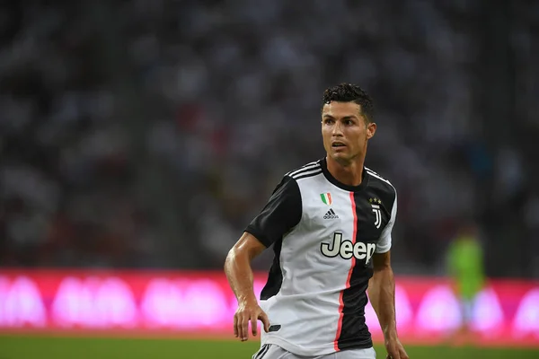 Kallang Singapur Julio 2019 Cristiano Ronaldo Jugador Juventus Acción Durante —  Fotos de Stock