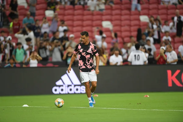 Kallang Singapur Julio 2019 Cristiano Ronaldo Jugador Juventus Acción Durante —  Fotos de Stock