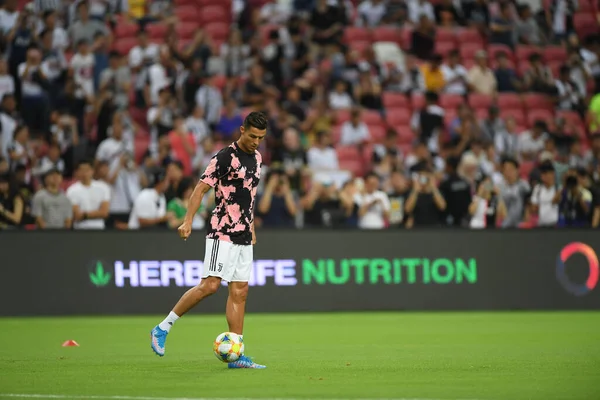 Kallang Singapore July 2019 Cristiano Ronaldo Player Juventus Action Icc — Stock Photo, Image