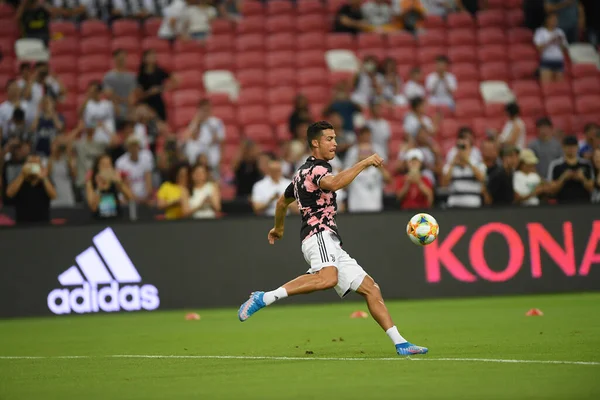 Kallang Singapur Julio 2019 Cristiano Ronaldo Jugador Juventus Acción Durante — Foto de Stock