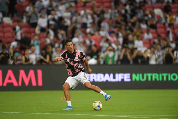 Kallang Singapur Července 2019 Cristiano Ronaldo Juventus Akci Během Icc — Stock fotografie