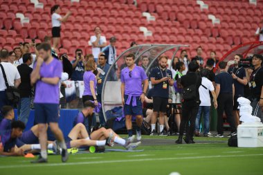 Kallang-singapore-19jul2019-Mauricio Pochettino head coach of tottenham hotspur in action during official training before icc2019 at national stadium,singapore