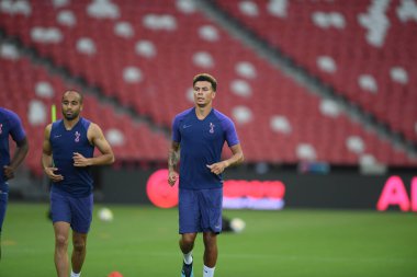 Kallang-singapore-19jul2019-Dele alli player of tottenham hotspur in action during official training before icc2019 at national stadium,singapore