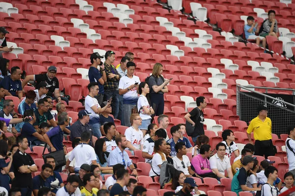 Kallang-singapore-19jul2019-Unidentified fan of tottenham hotspur in action during official training before icc2019 at national stadium,singapore