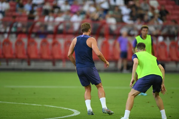 Kallang-singapore-19jul2019-Harry kane player of tottenham hotspur in action during official training before icc2019 at national stadium,singapore