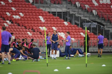Kallang-singapore-19jul2019-Harry kane player of tottenham hotspur in action during official training before icc2019 at national stadium,singapore