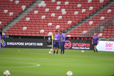 Kallang-singapore-19jul2019-Mauricio Pochettino manager of tottenham hotspur in action during official training before icc2019 at national stadium,singapore