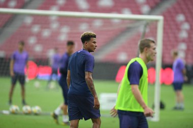 Kallang-singapore-19jul2019-Dele alli player of tottenham hotspur in action during official training before icc2019 at national stadium,singapore