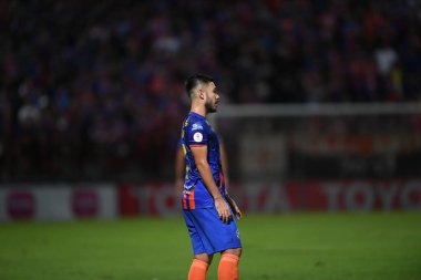 Bangkok-Thailand-13Jul2019:Pakorn prempak player of port fc in action during thaileague match between port fc against chonburi fc at pat stadium,thailand