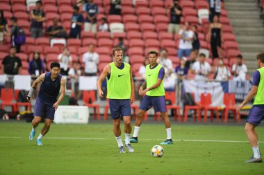 Kallang-singapore-19jul2019-Harry kane player of tottenham hotspur in action during official training before icc2019 at national stadium,singapore