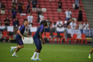 Kallang-singapore-19jul2019-Tanguy ndombele player of tottenham hotspur in action during official training before icc2019 at national stadium,singapore