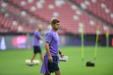 Kallang-singapore-19jul2019-Mauricio Pochettino manager of tottenham hotspur in action during official training before icc2019 at national stadium,singapore