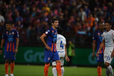 Bangkok-Thailand-13Jul2019:Sergio gustavo suarez arteaga player of port fc in action during thaileague match between port fc against chonburi fc at pat stadium,thailand