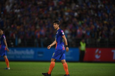 Bangkok-Thailand-13Jul2019:Seul ki ko player of port fc in action during thaileague match between port fc against chonburi fc at pat stadium,thailand