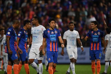 Bangkok-Thailand-13Jul2019:Seul ki ko player of port fc in action during thaileague match between port fc against chonburi fc at pat stadium,thailand