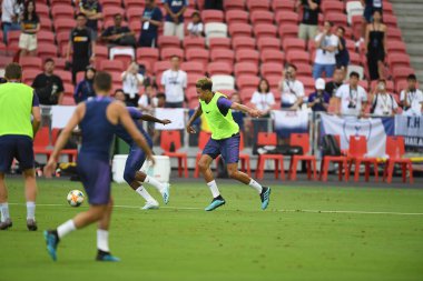 Kallang-singapore-19jul2019-Dele alli player of tottenham hotspur in action during official training before icc2019 at national stadium,singapore