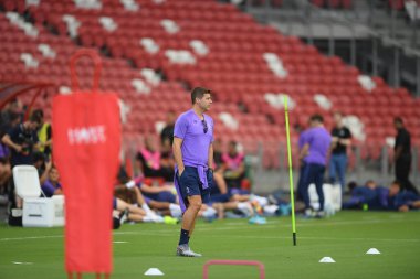 Kallang-singapore-19jul2019-Mauricio Pochettino head coach of tottenham hotspur in action during official training before icc2019 at national stadium,singapore