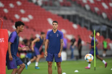 Kallang-singapore-19jul2019-Erik lamela player of tottenham hotspur in action during official training before icc2019 at national stadium,singapore