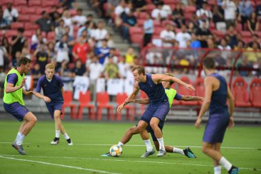 Kallang-singapore-19jul2019-Harry kane player of tottenham hotspur in action during official training before icc2019 at national stadium,singapore